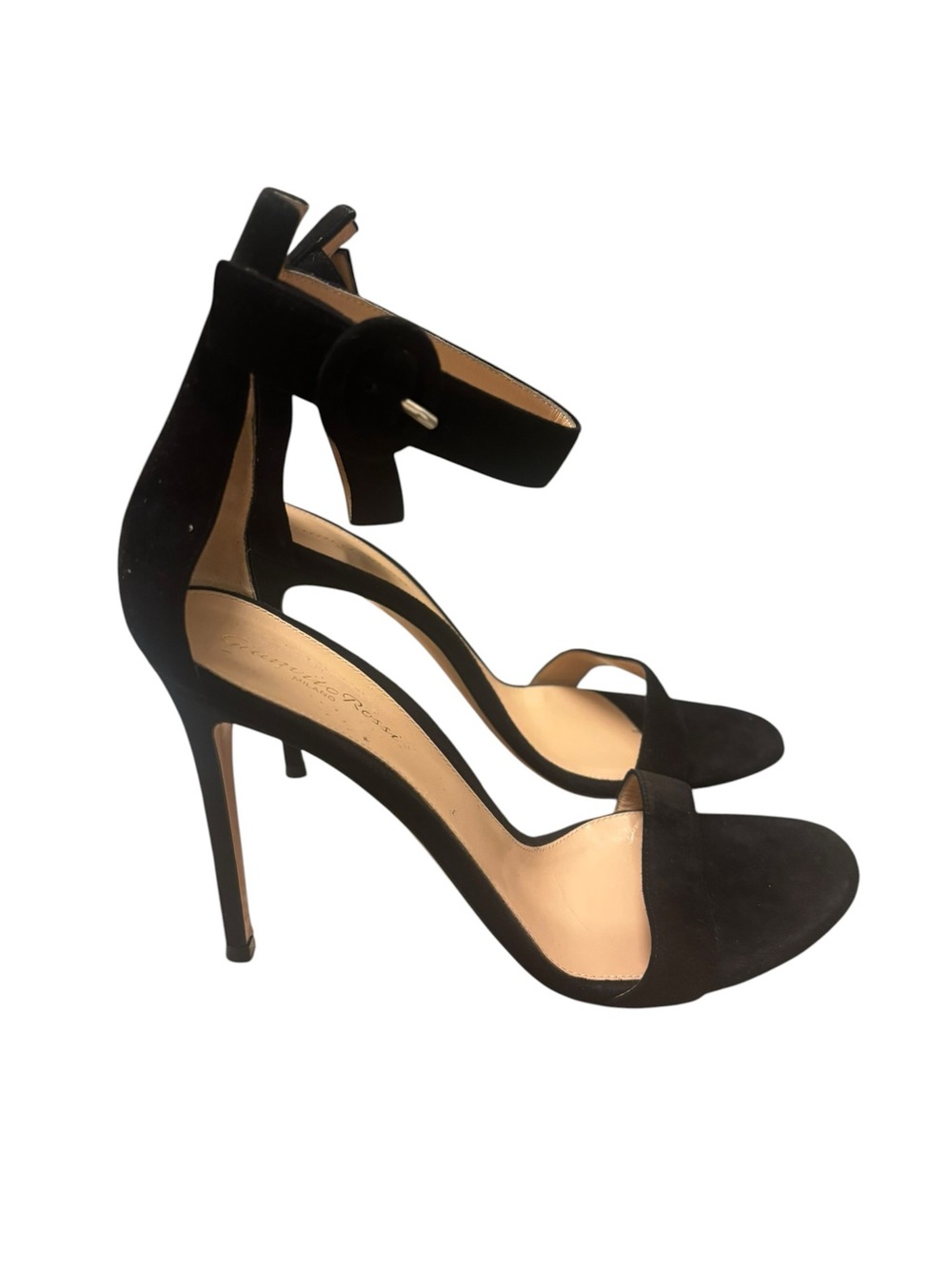 Gianvito Rossi Portofino Black Suede Sandals - Picture 8 of 11
